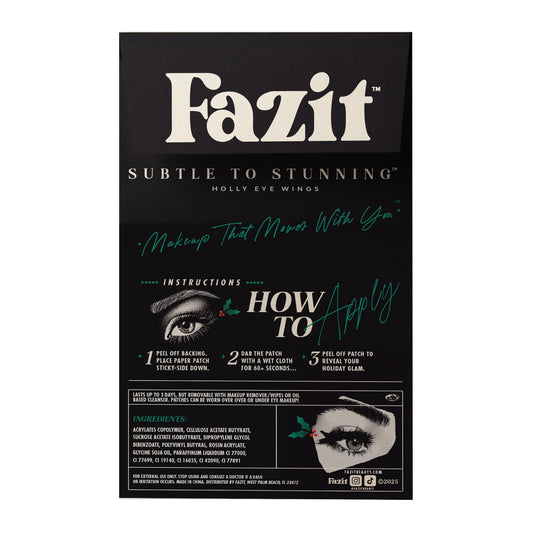 Fazit Glow Up patches swatch on skin showing quick, easy speckle application.