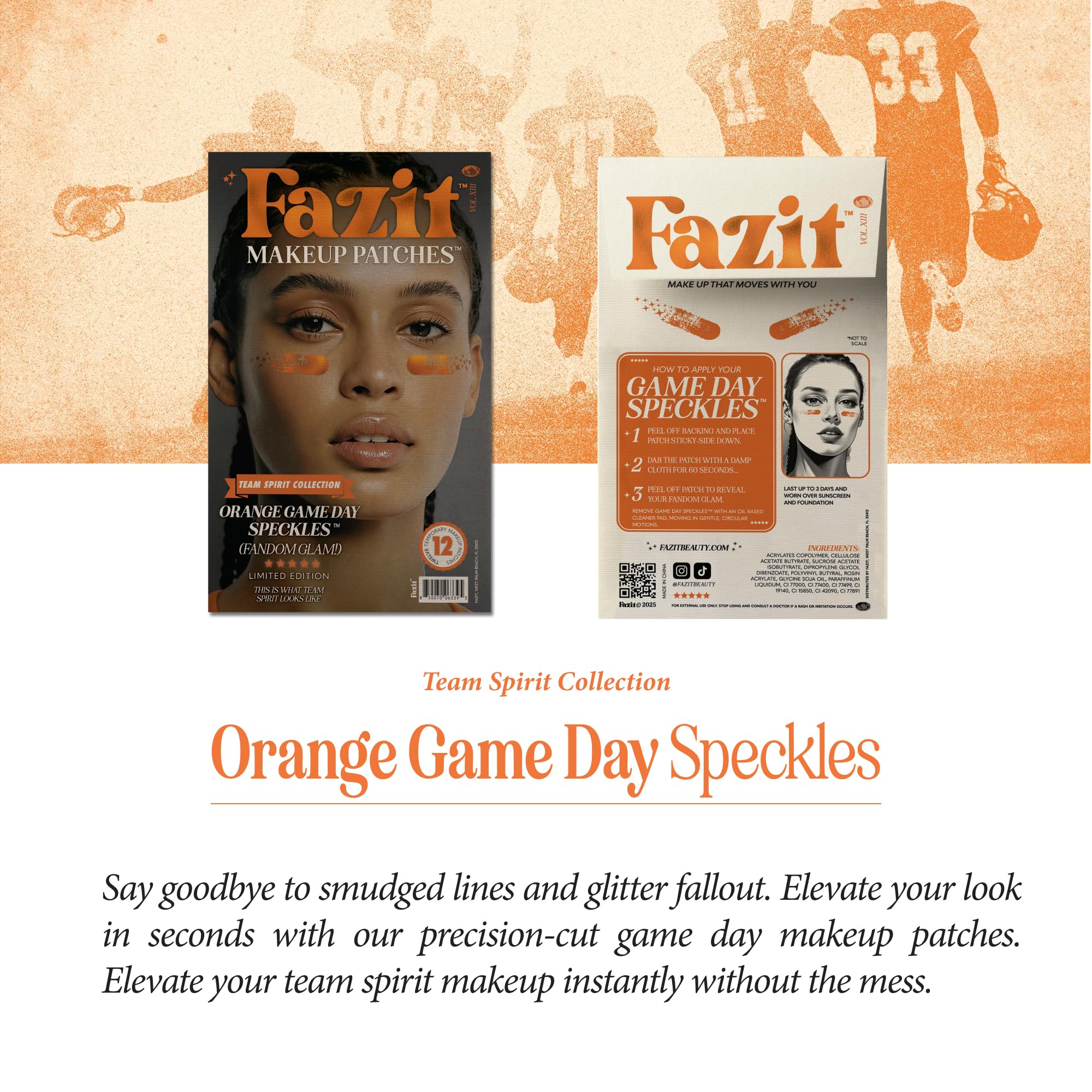 Fazit glow up patches on cheek highlight quick glam touch.
