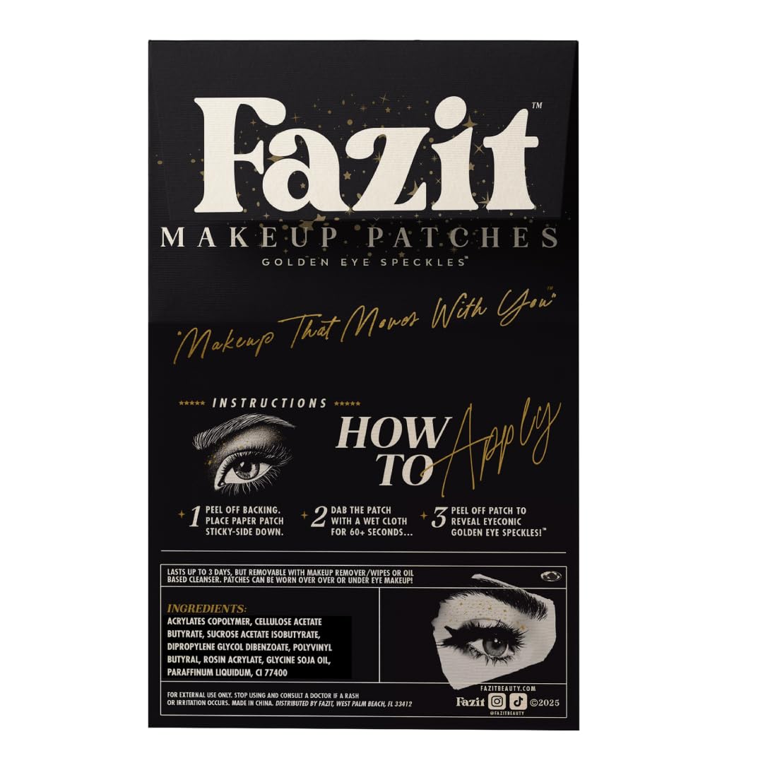Fazit Golden Eye Speckles patch used for festival makeup