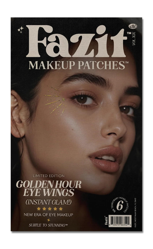 Fazit Golden Hour Eye Speckles patches add radiant glitter for a party-ready eye look