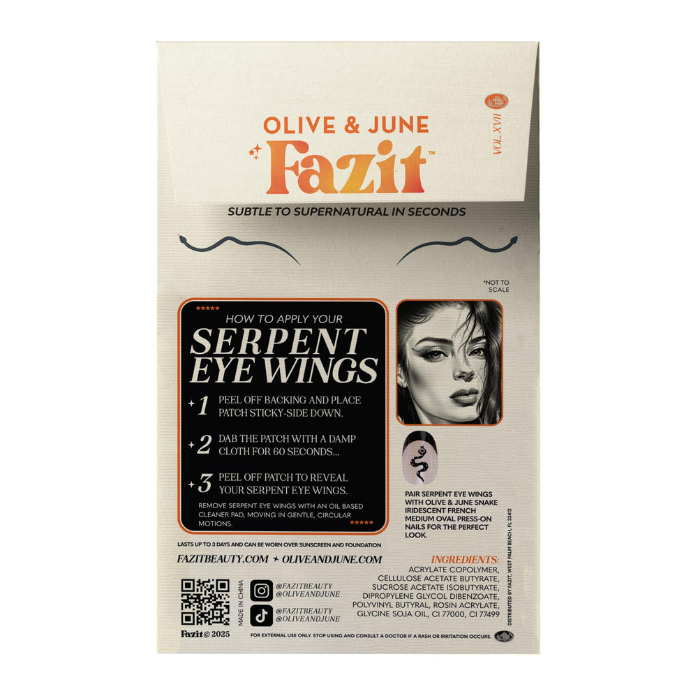 Fazit halloween serpent eyes glitter patches add spooky glam safely.