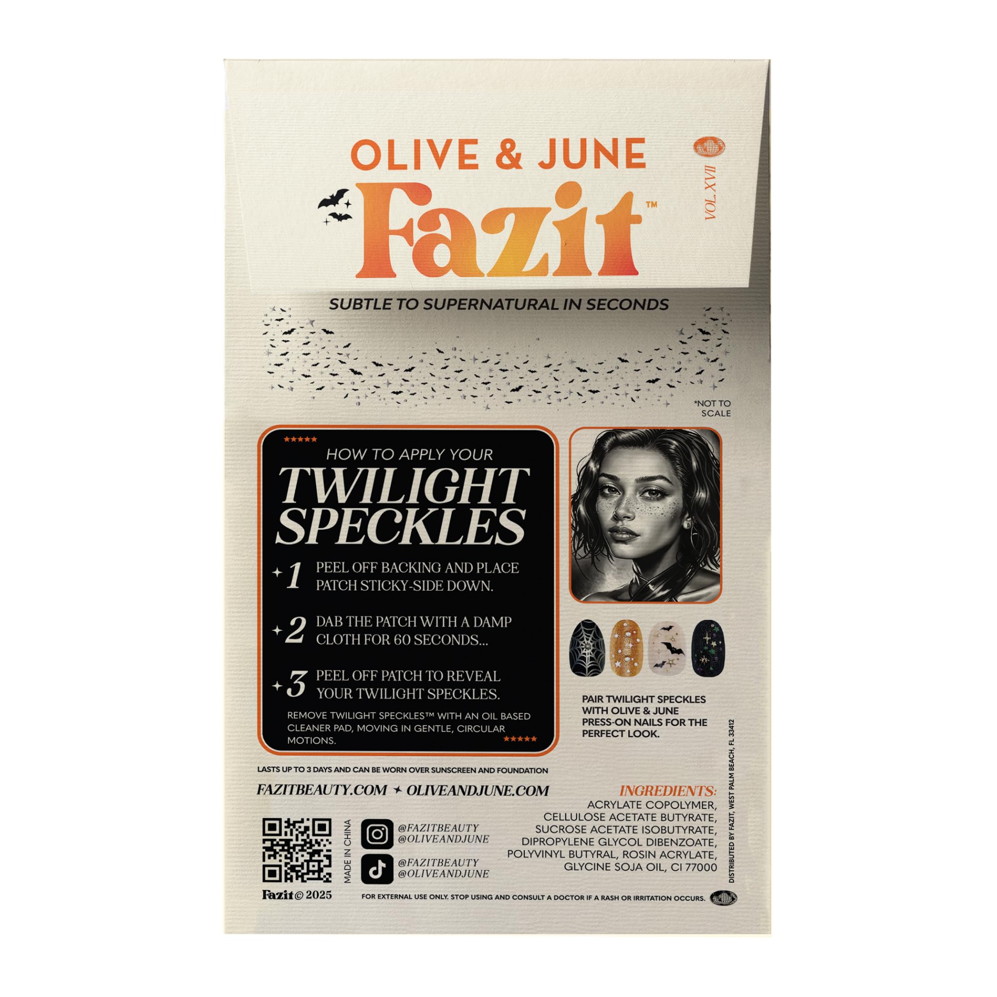 Fazit Halloween twilight glitter patches enhance costumes with glittery, eye-catching accents.