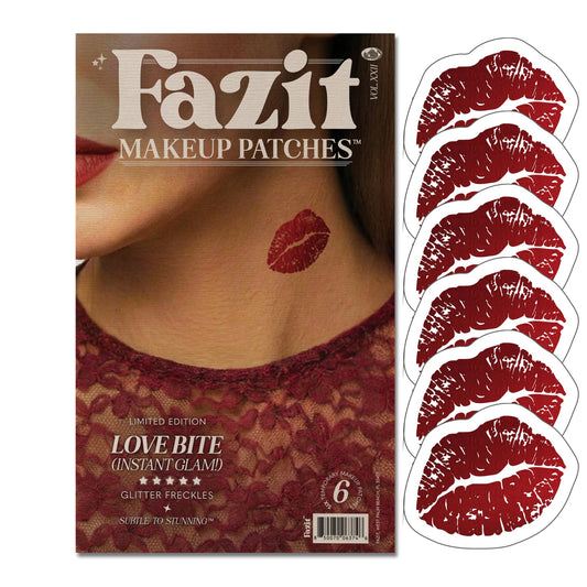 Fazit Love Bite patches ready-to-apply glitter accents on skin.