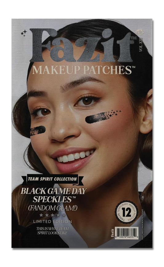 Fazit Makeup Patches Black game day speckles for bold stadium-ready fan makeup.