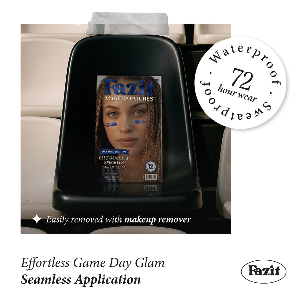 Fazit makeup patches blue speckles ideal for festivals and events