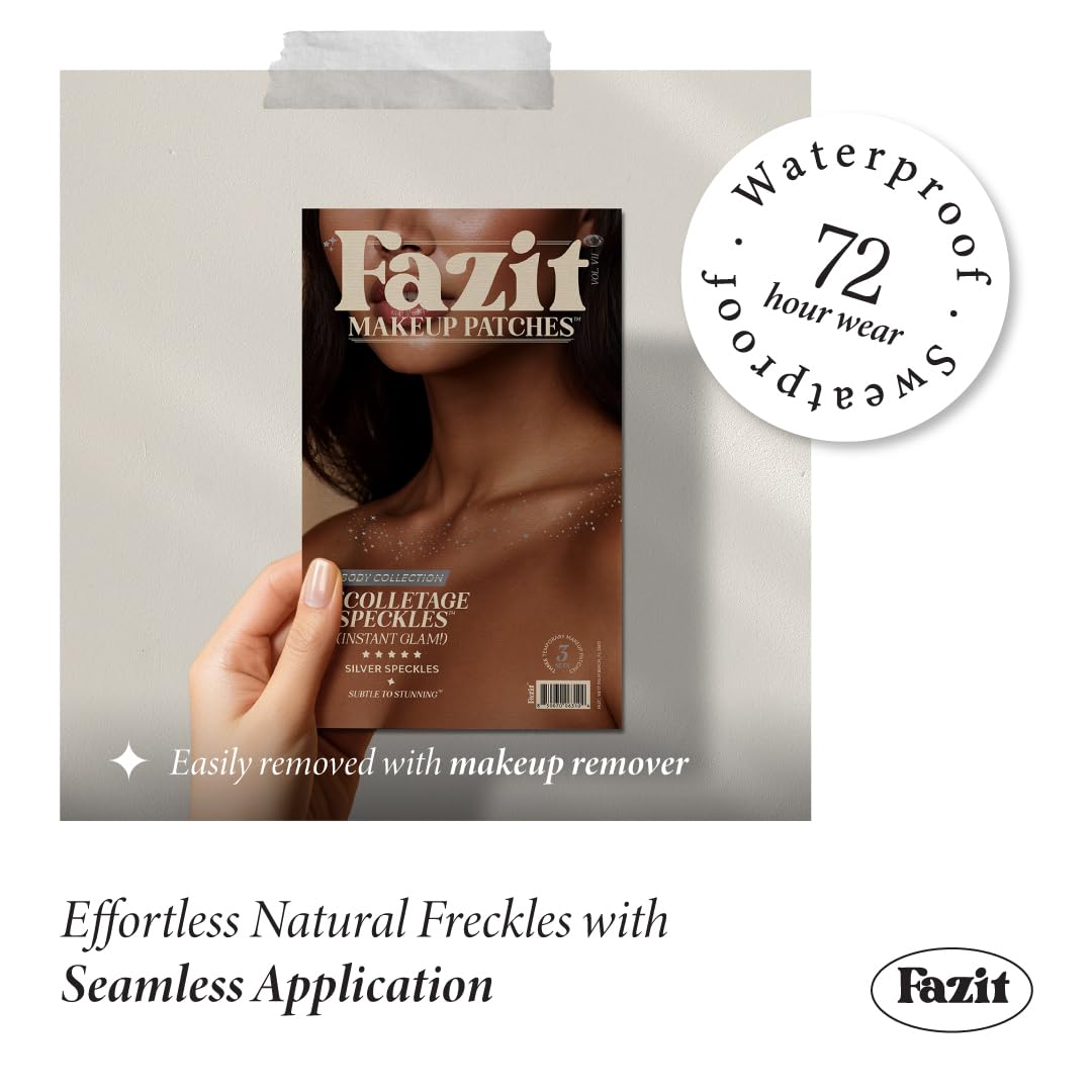 Fazit closeup glitter patch showing vivid sparkle for glam looks.