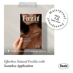 Fazit closeup glitter patch showing vivid sparkle for glam looks.