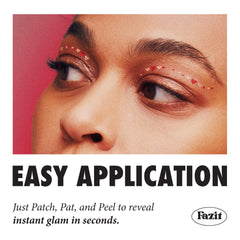 Fazit Sweetheart Wing Eyes patches add cute glitter accents to your look.