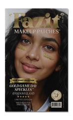 Fazit Makeup Patches gold game-day speckles for bold fan makeup and event sparkle.