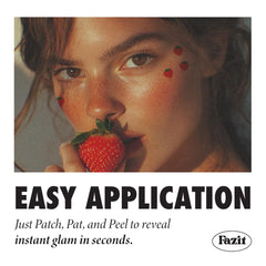 Fazit Makeup Patches on-cheek application for easy sparkly glow
