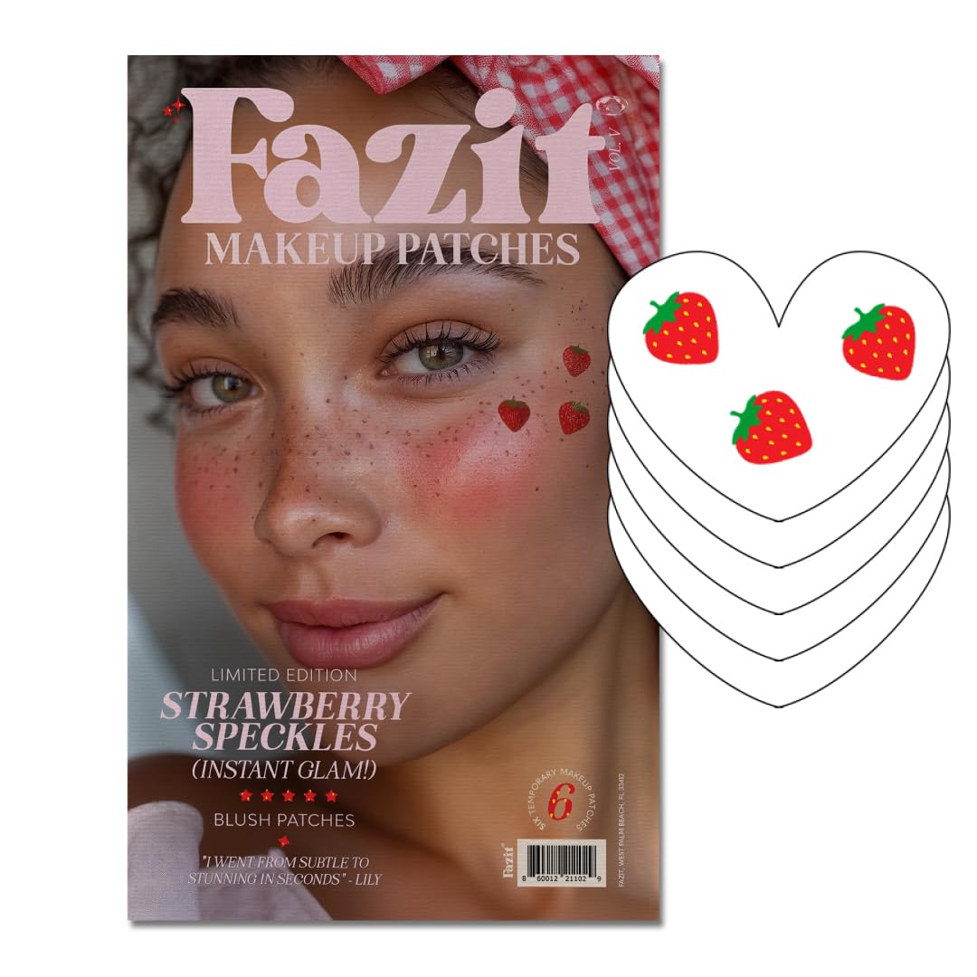 Fazit Makeup Patches strawberry speckles close-up showing radiant sparkle for the skin