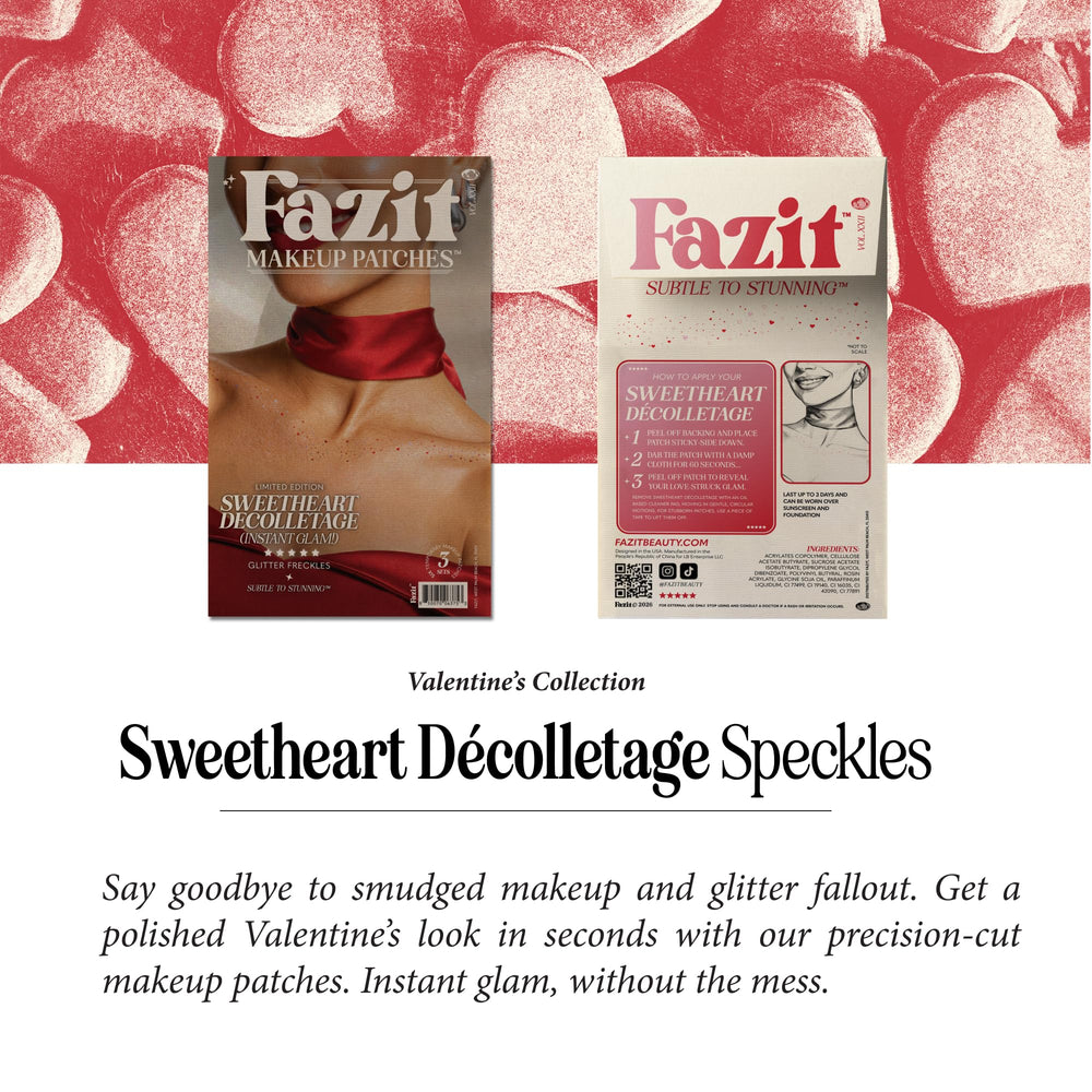 60-second application for quick, playful decolletage sparkle.
