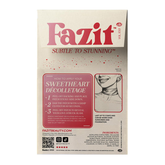 Fazit patches on skin provide waterproof sparkle for festivals or beach days.