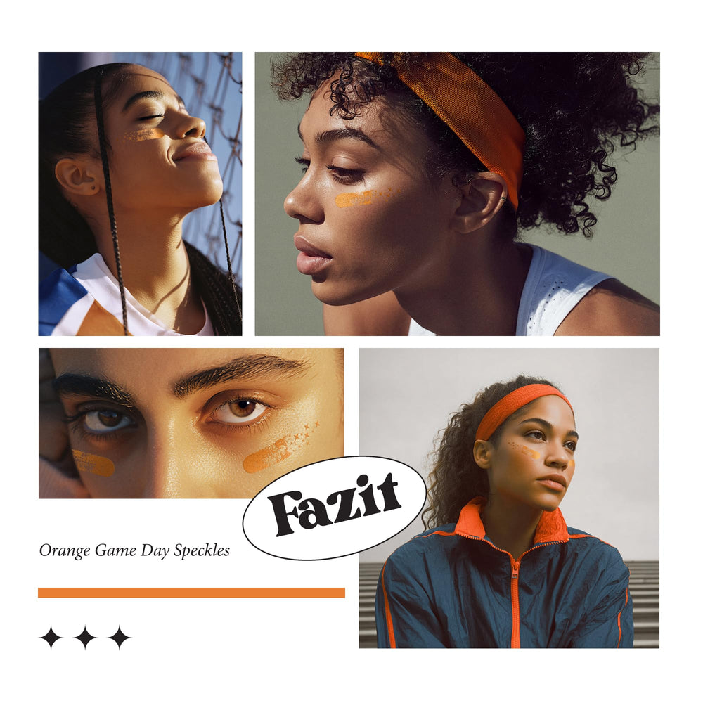 Fazit orange speckles adhere reliably for confident wear from day to night.