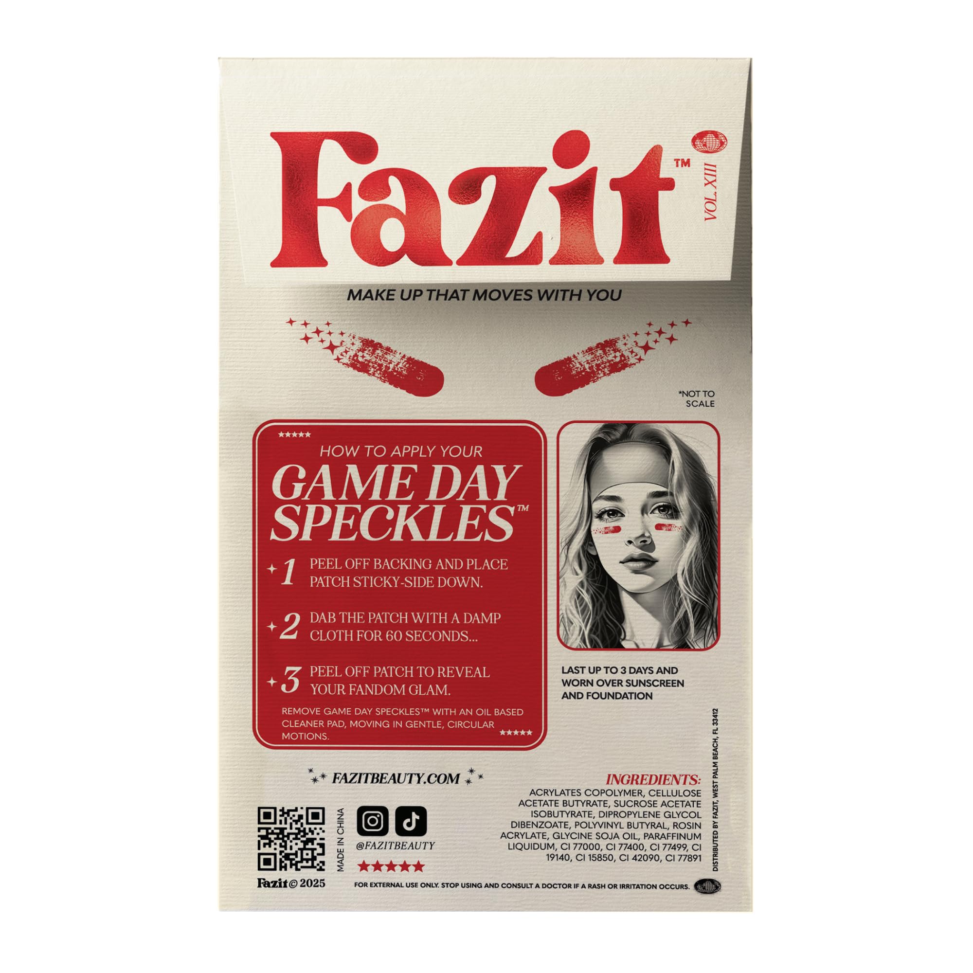 Fazit makeup patches stay water-resistant for lasting sparkle during activities