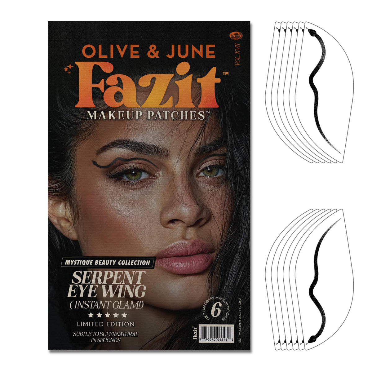 Fazit serpent eye wings glitter patches for instant festival sparkle.