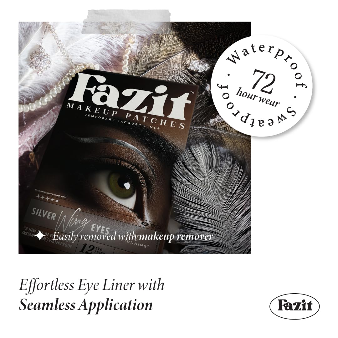 Fazit Silver Wing Eye Patches add whimsy to festival looks with versatile speckles.