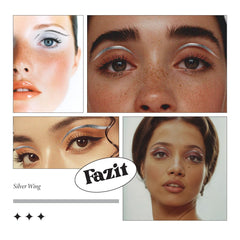 Fazit Silver Wing Eye Patches come in a compact package for quick glam.