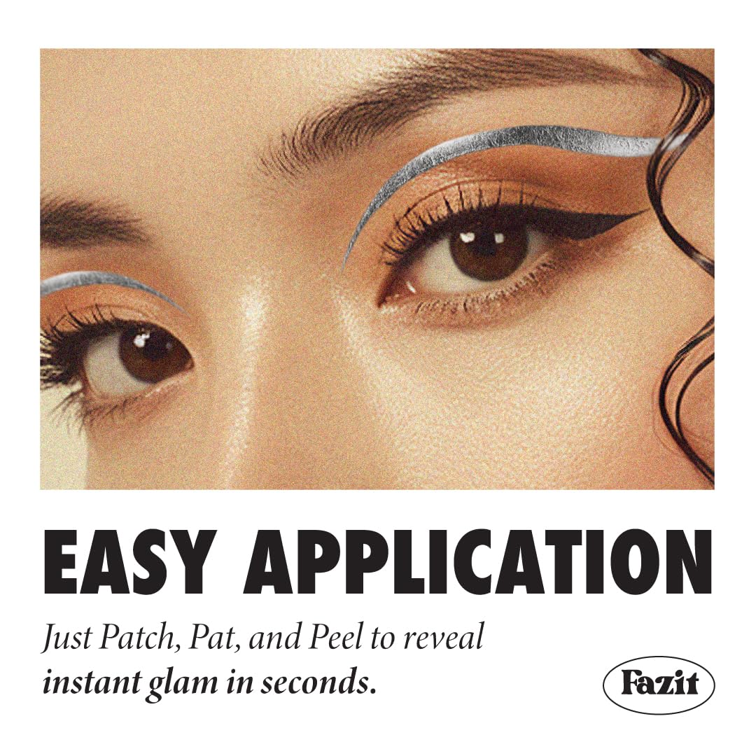 Fazit Silver Wing Eye Patches stay put through rain or sweat for lasting sparkle.