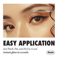 Fazit Silver Wing Eye Patches stay put through rain or sweat for lasting sparkle.