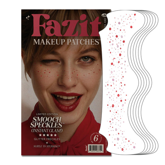 Fazit Smooch Speckles patch close-up showing radiant festival sparkle