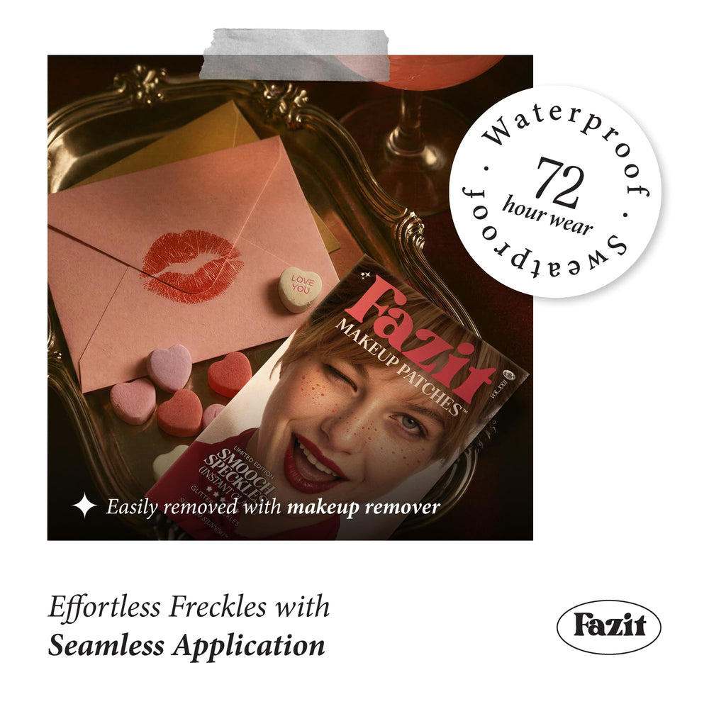 Fazit Smooch Speckles patch waterproof stays color through rain or swim