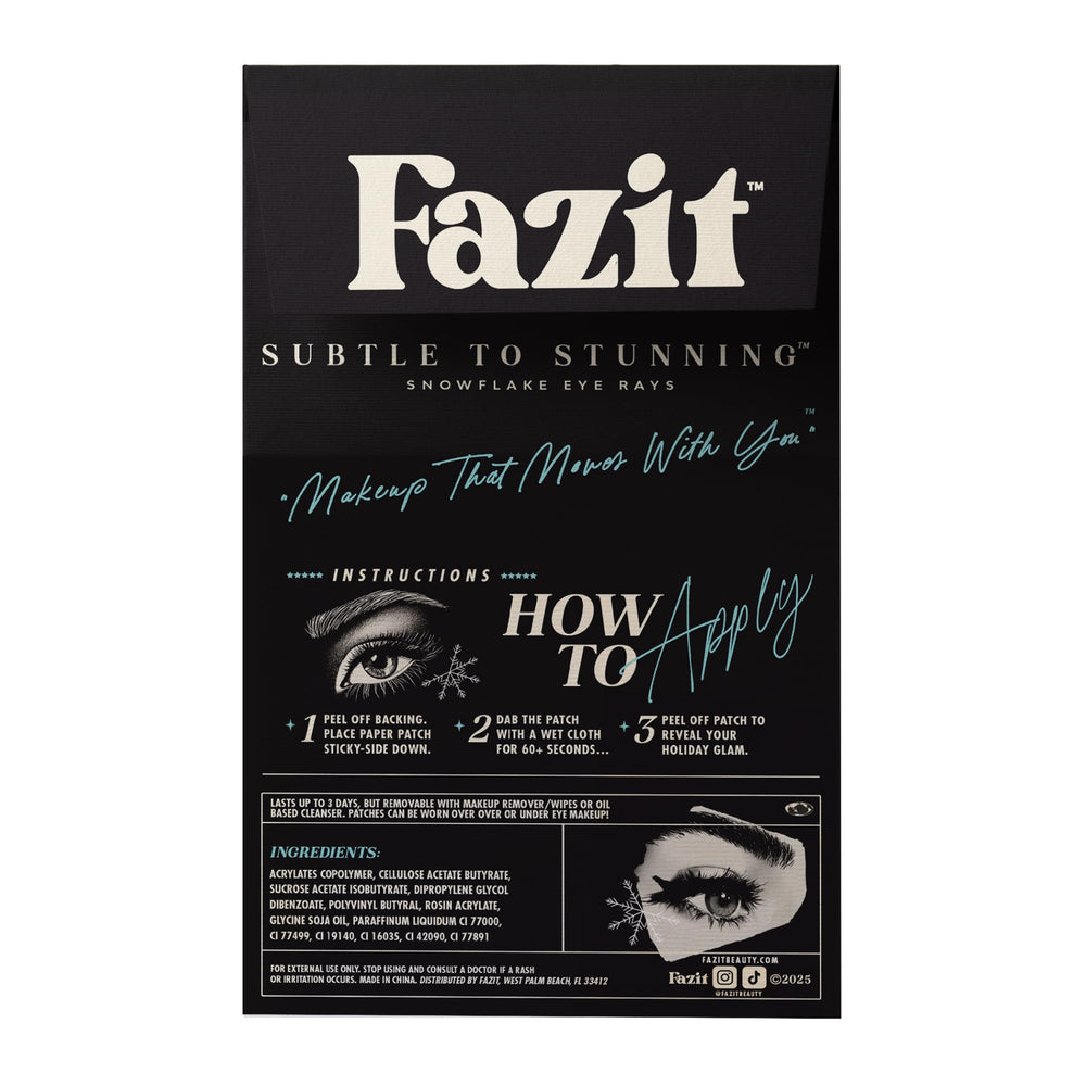 Fazit Snowflake Eye Rays on skin for subtle, long-lasting sparkle