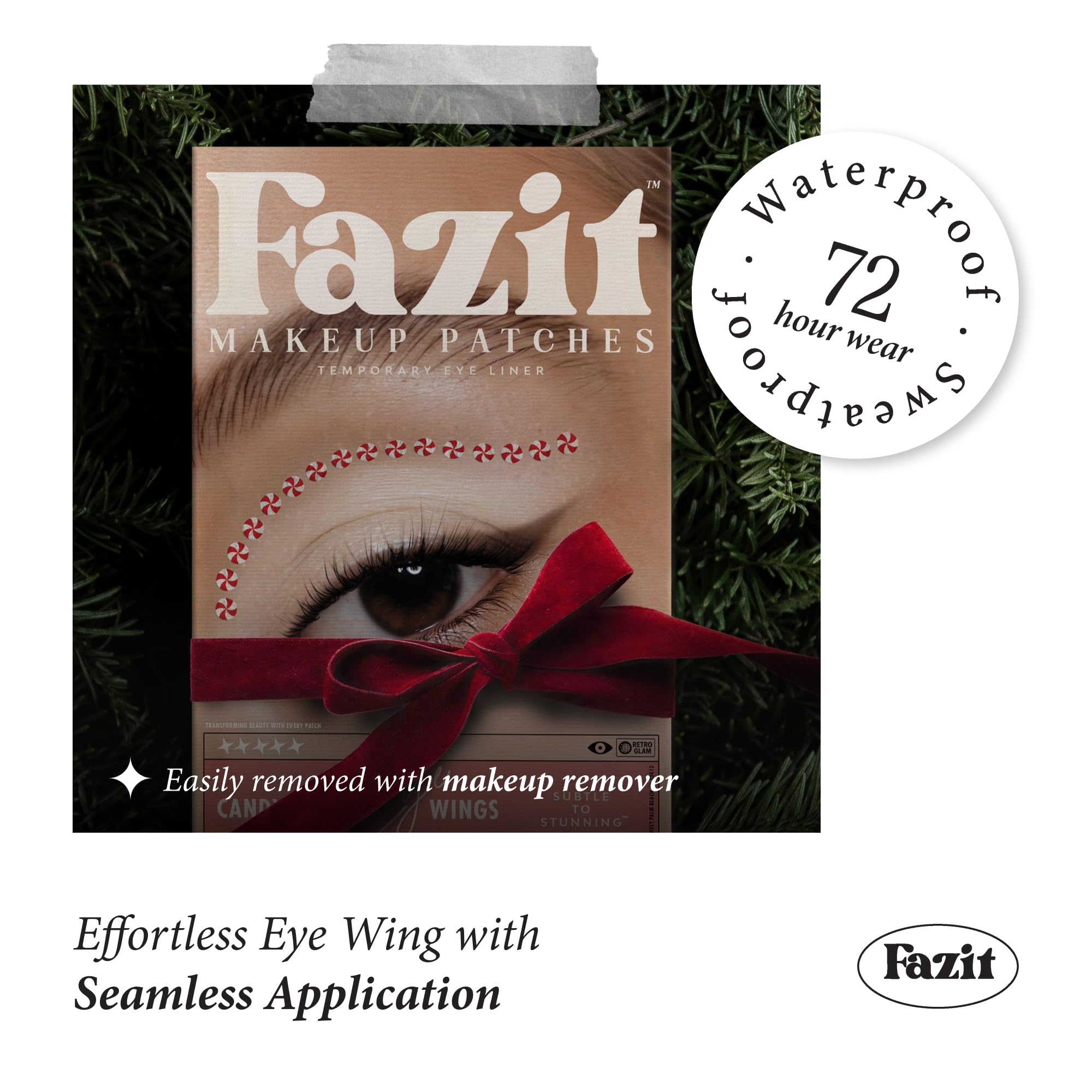 Fazit speckle makeup patches close-up showing easy, mess-free application.