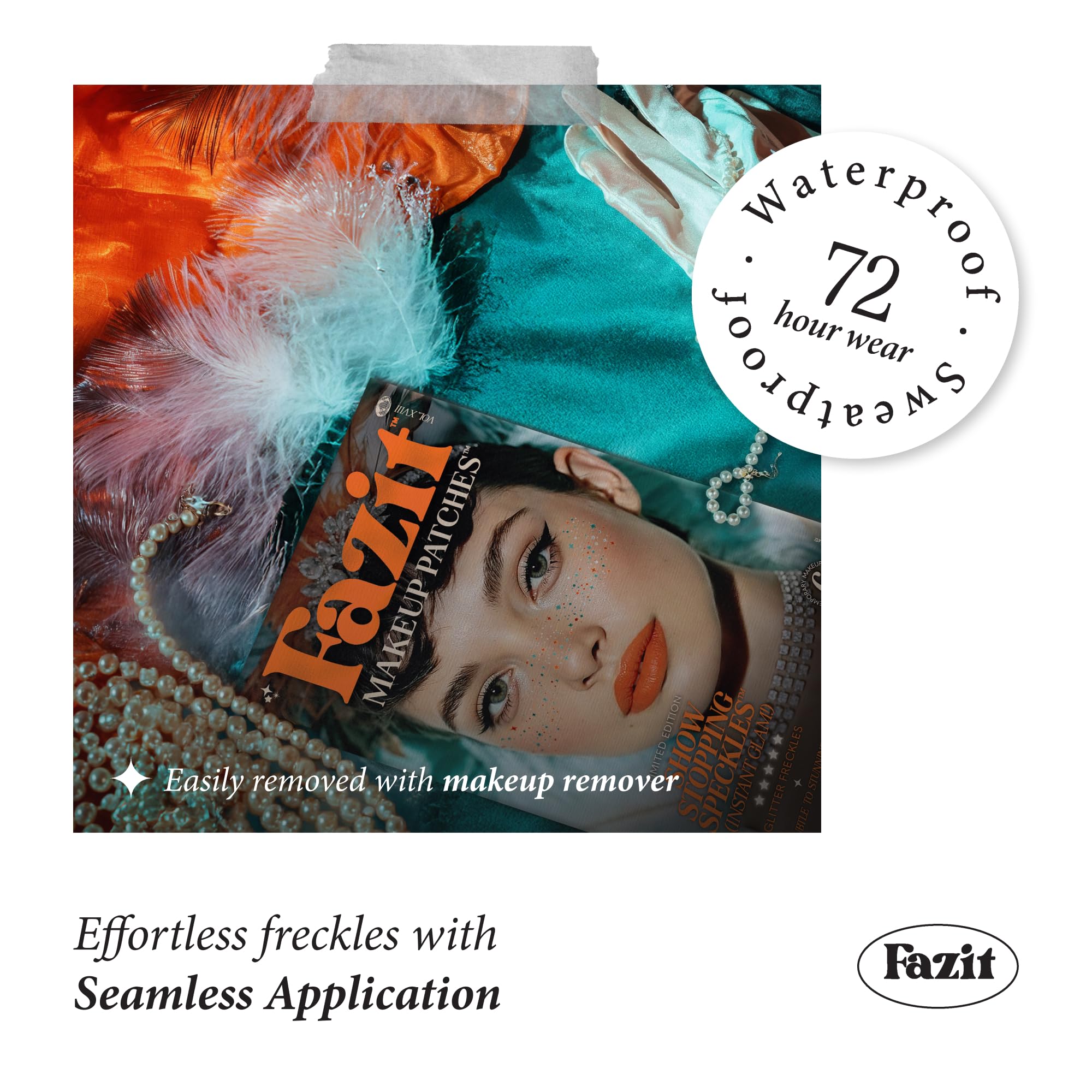 Fazit speckle patches deliver long lasting color through events and celebrations