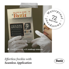 Fazit waterproof speckle patches stay put even after light splashes or sweat.
