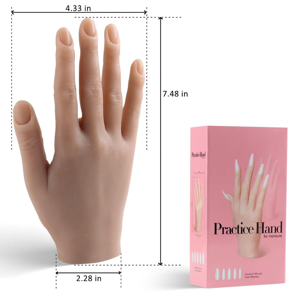 Fcozpjk kit includes 100 false nail tips for versatile practice