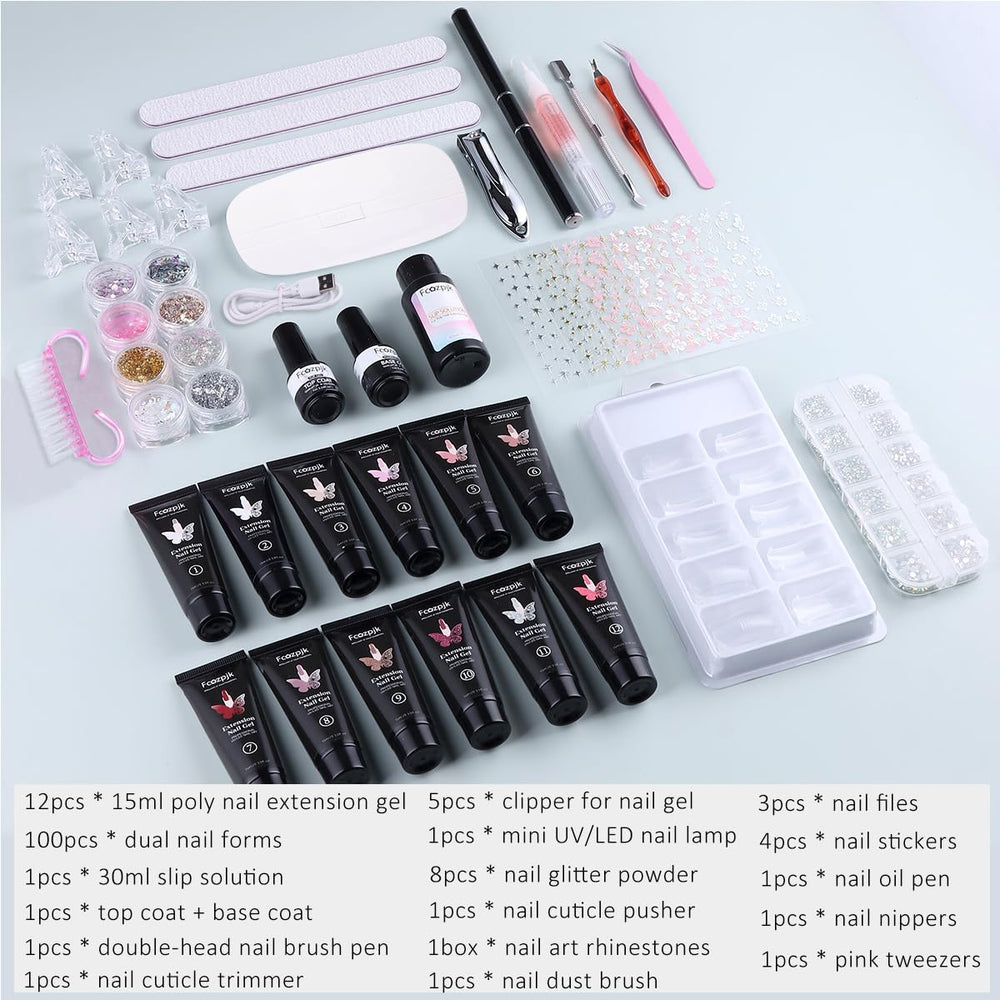 Fcozpjk 12-color builder gel variety for custom manicures at home