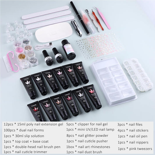 Fcozpjk 12-color builder gel variety for custom manicures at home
