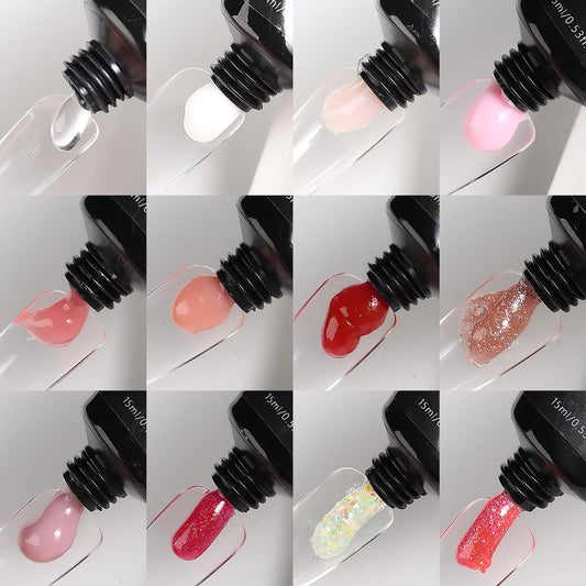 Fcozpjk poly gel kit white for crisp French tips and elegance