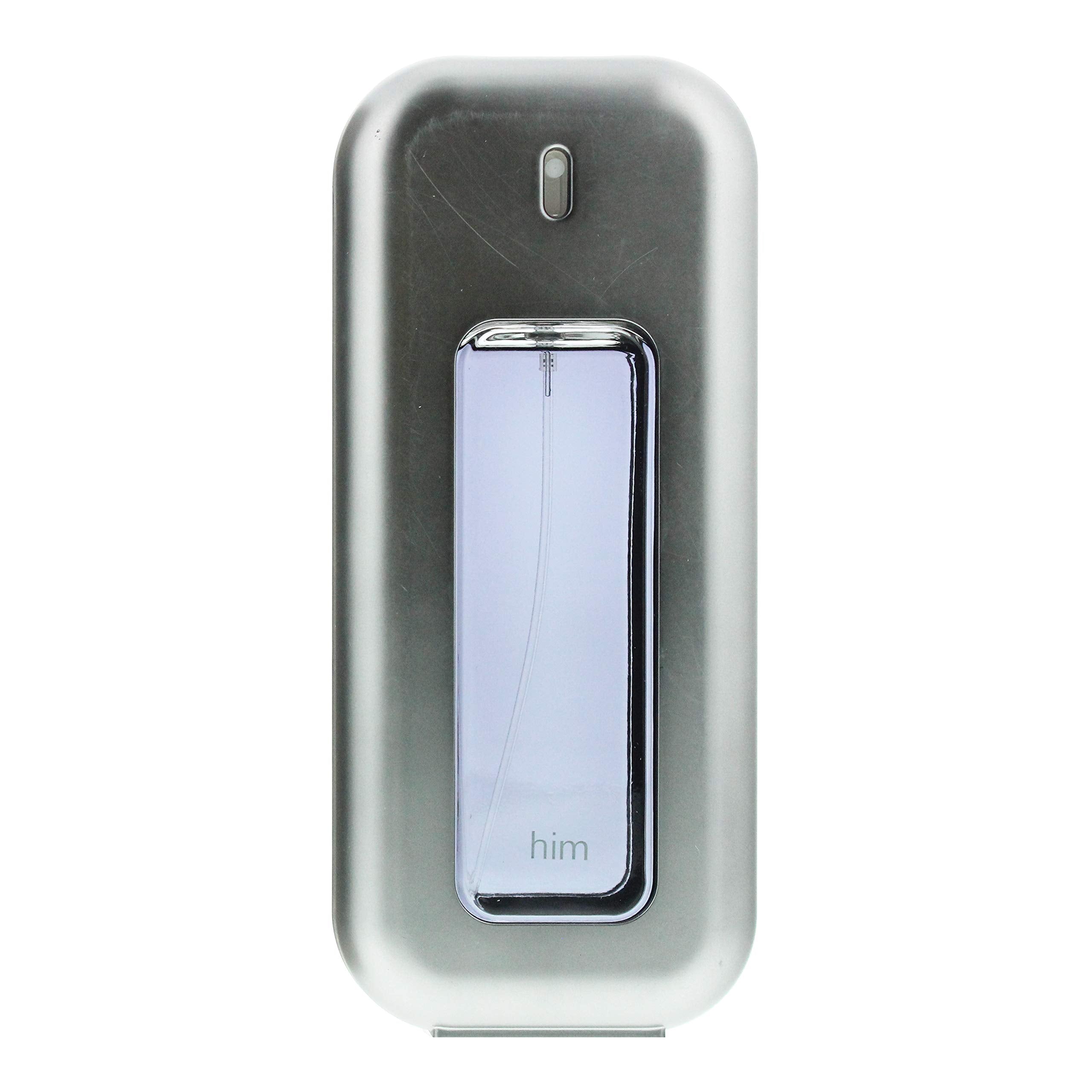 FCUK Him logo detail—iconic branding complements a bold fragrance experience.