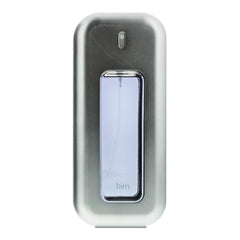 FCUK Him logo detail—iconic branding complements a bold fragrance experience.