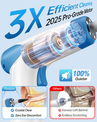 Featjoy electric ear cleaner with brushless motor delivers quiet operation during routine cleaning.