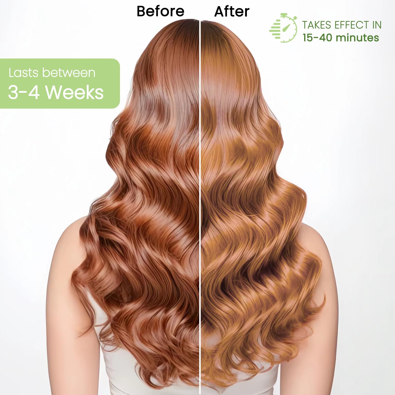 Fedulili Blonde Brown Hair Dye Shampoo color-closeup reveals multi-tonal depth.