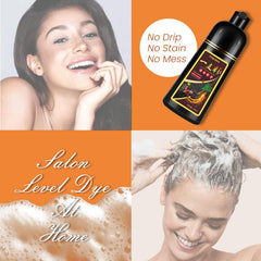 Fedulili color transformation before-after image demonstrates lasting color and shine