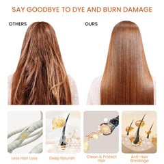 Fedulili light brown hair dye shampoo close-up of ingredients and formula