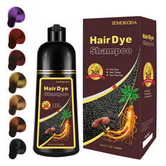 Fedulili light brown hair dye shampoo bottle pouring for easy color touch-up