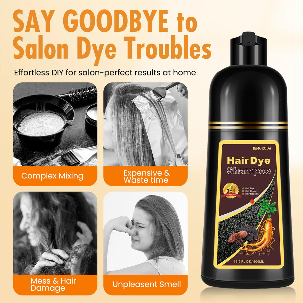 Fedulili wine red hair dye shampoo dispensing into hand for easy use