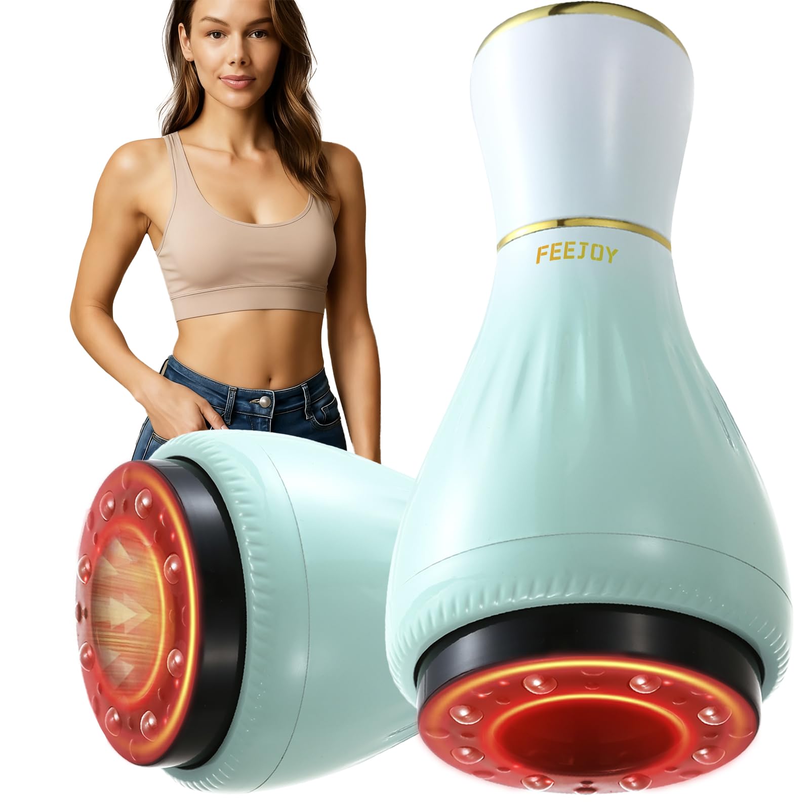 FEEJOY electric lymphatic drainage massager front view for convenient home use and everyday relief.