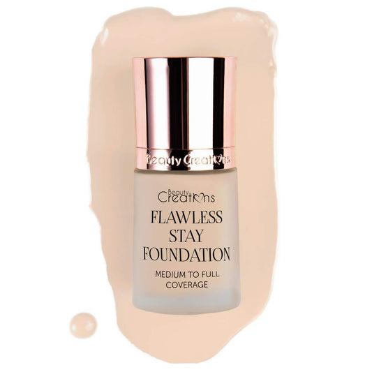 Feel Foxy Flawless Stay Foundation bottle in shade 2 delivering even tone