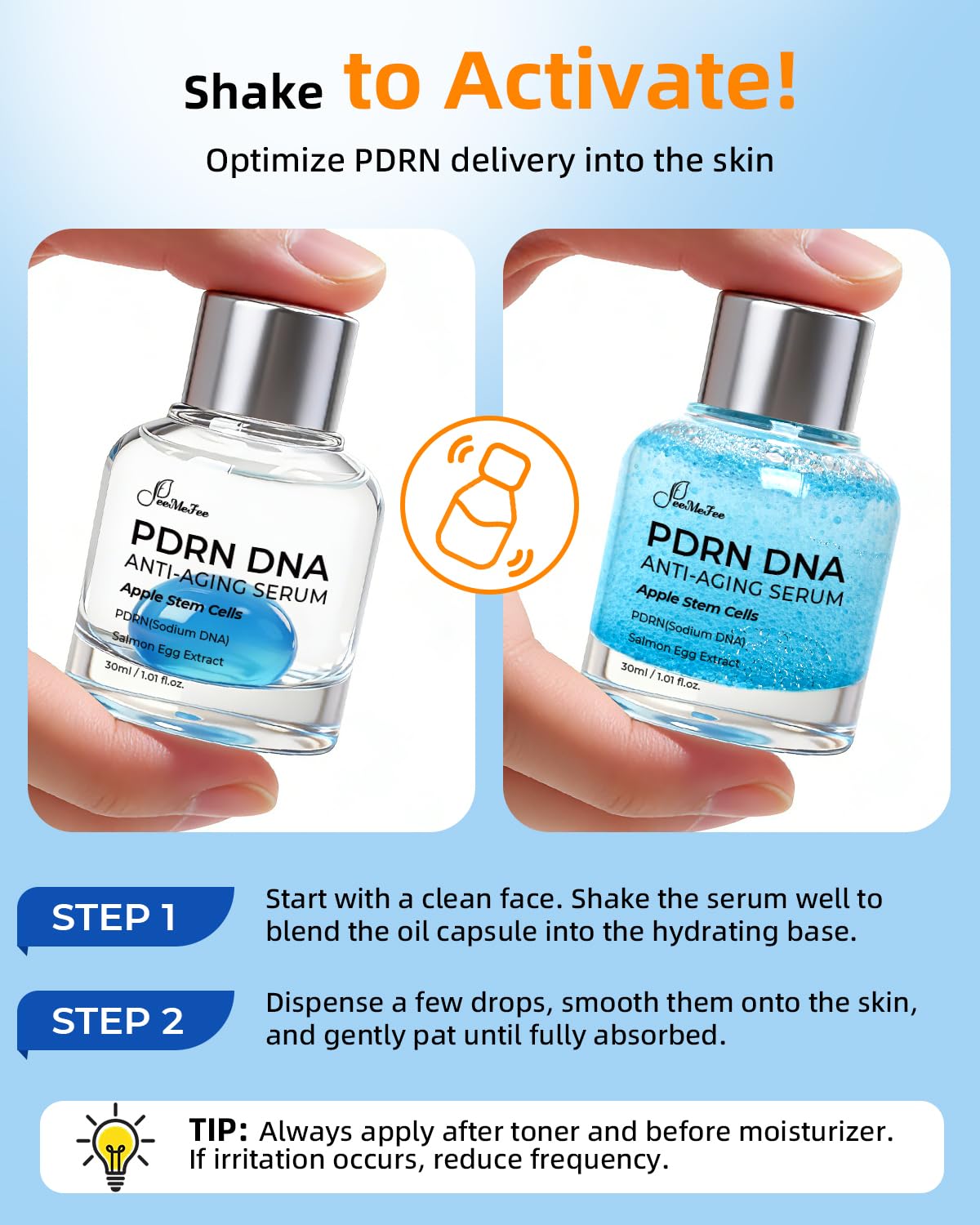 Fast-absorbing, nonsticky finish suitable under SPF or makeup