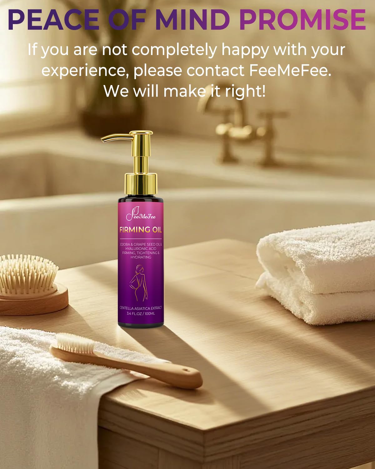FeeMeFee lavender notes oil on shelf for calming spa-like vibe