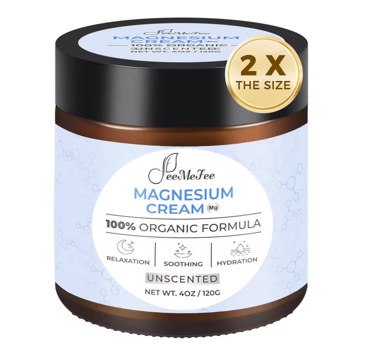 FeeMeFee Magnesium Lotion bottle for a calm bedtime routine