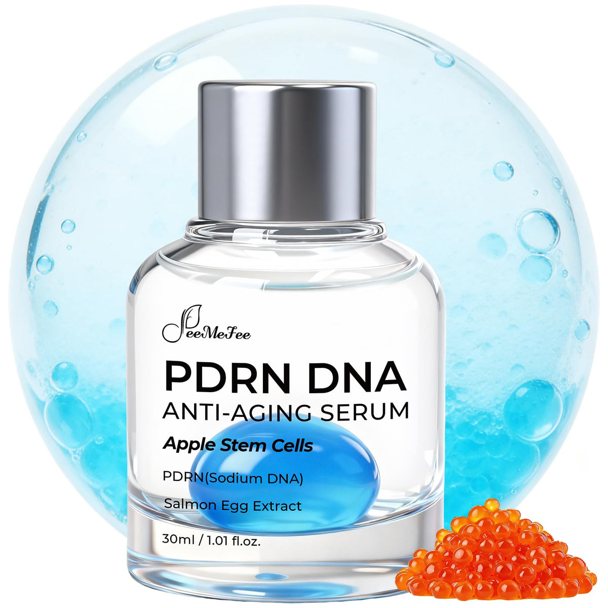 FeeMeFee Salmon PDRN DNA Serum bottle front for radiant skin