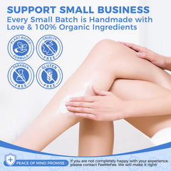 FeeMeFee magnesium lotion with coconut and shea butter for lasting hydration.