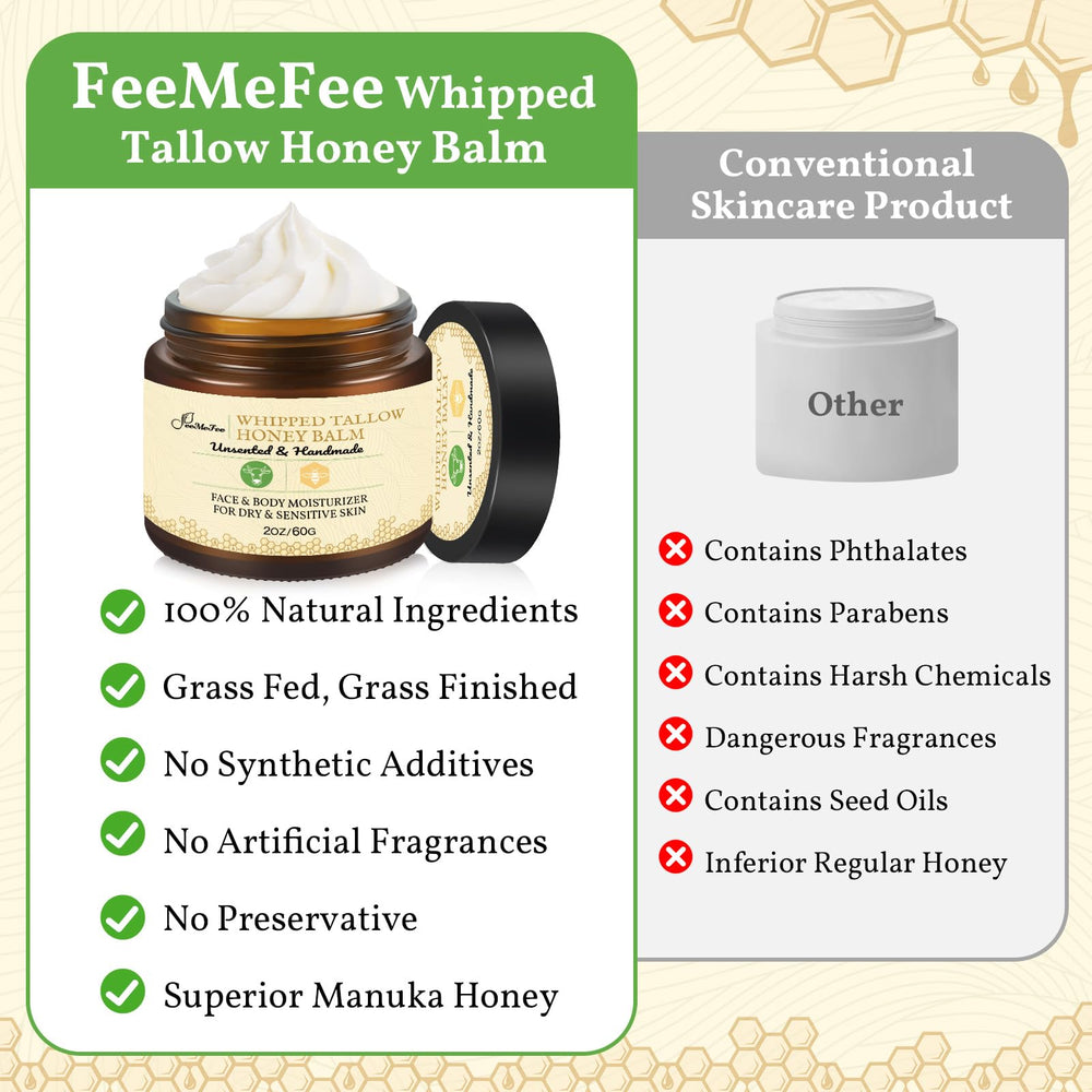 FeeMeFee beef tallow face cream all-purpose skincare suitable for face and body.